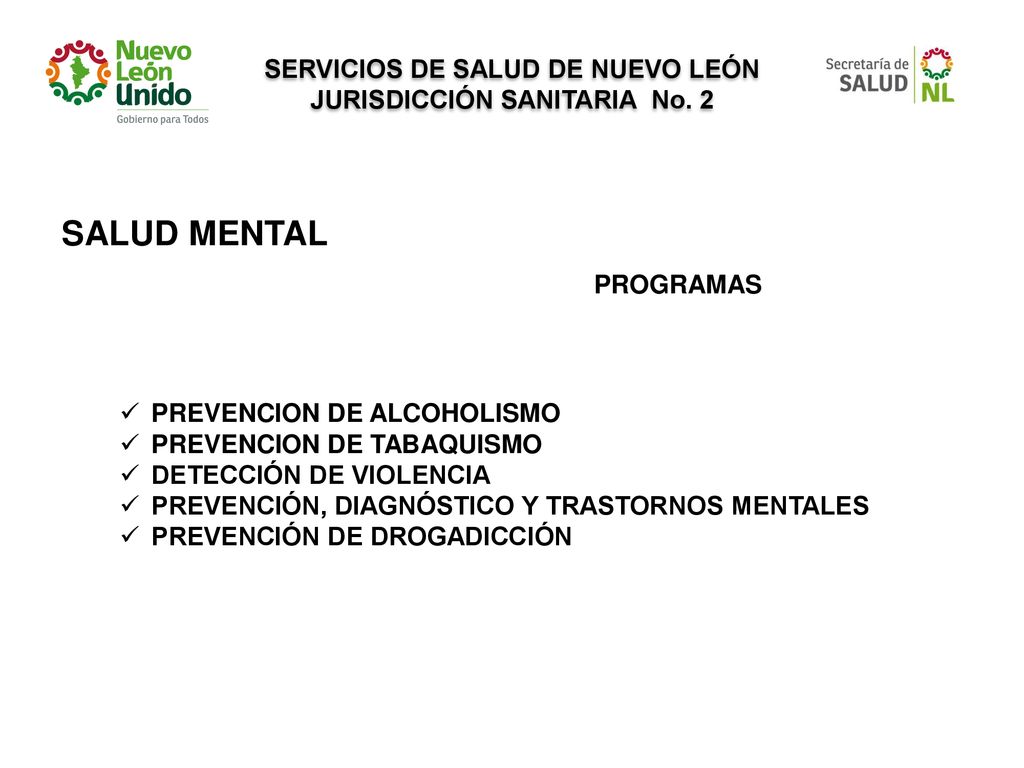 SERVICIOS DE SALUD DE NUEVO LEÓN JURISDICCIÓN SANITARIA No. 2