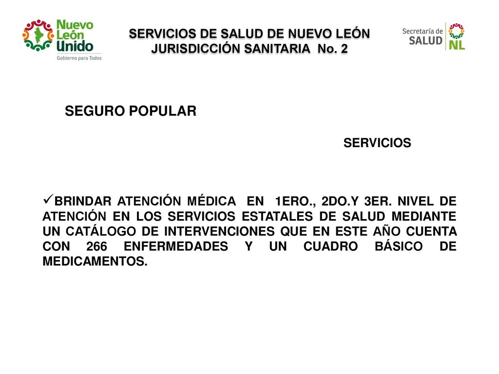 SERVICIOS DE SALUD DE NUEVO LEÓN JURISDICCIÓN SANITARIA No. 2