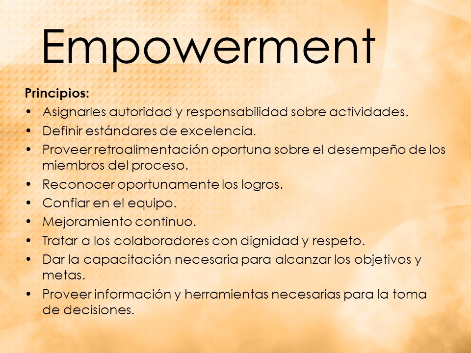 Empowerment Principios:
