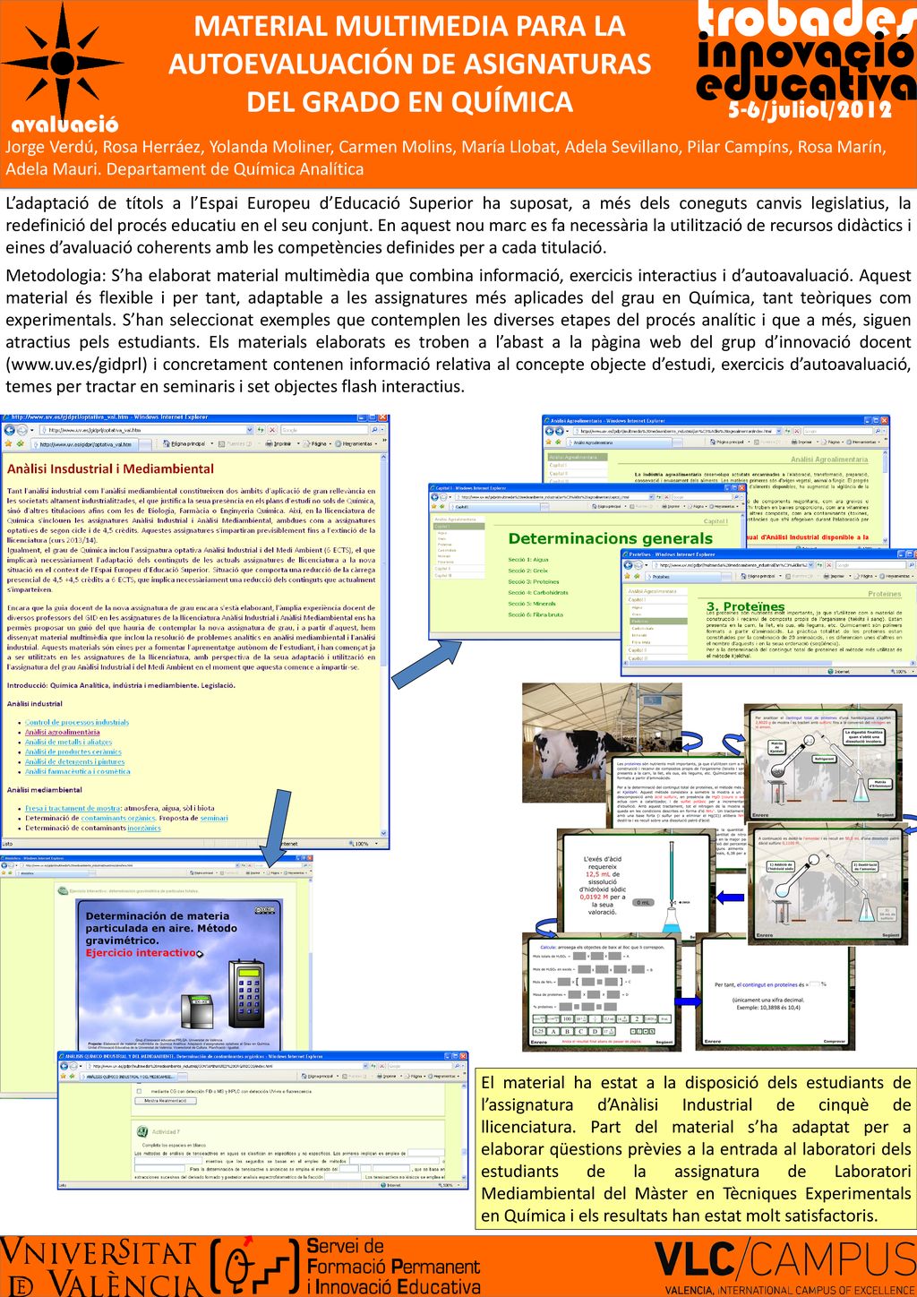 MATERIAL MULTIMEDIA PARA LA AUTOEVALUACIÓN DE ASIGNATURAS DEL GRADO EN QUÍMICA