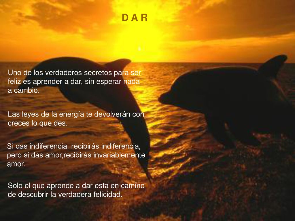 D A R Uno de los verdaderos secretos para ser