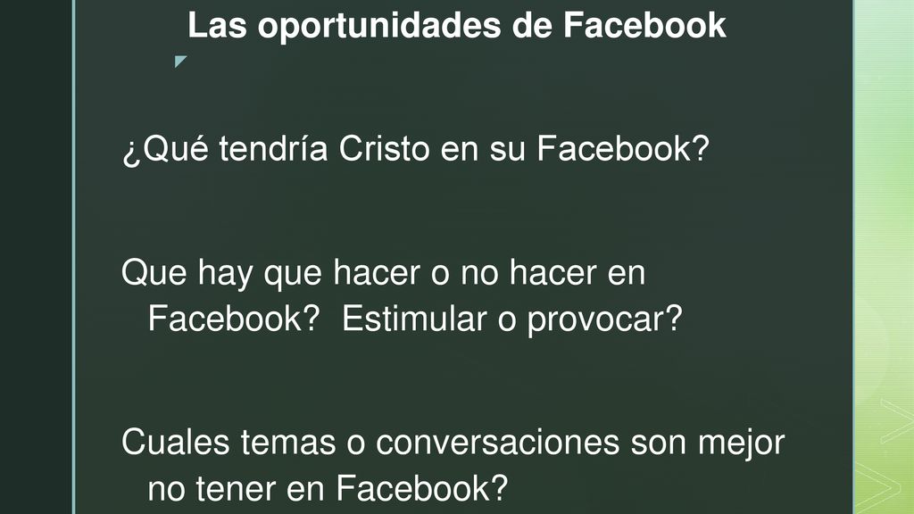 Las oportunidades de Facebook ¿Qué tendría Cristo en su Facebook