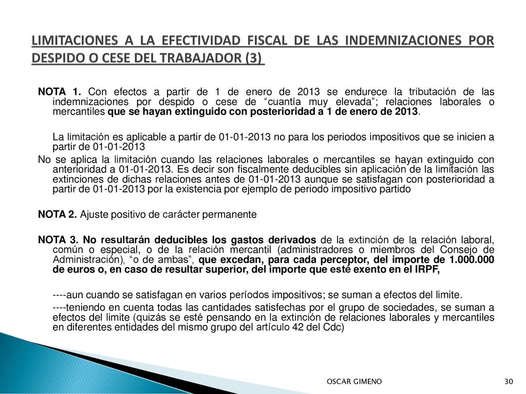 LIMITACIONES A LA EFECTIVIDAD FISCAL DE LAS INDEMNIZACIONES POR DESPIDO O CESE DEL TRABAJADOR (3)