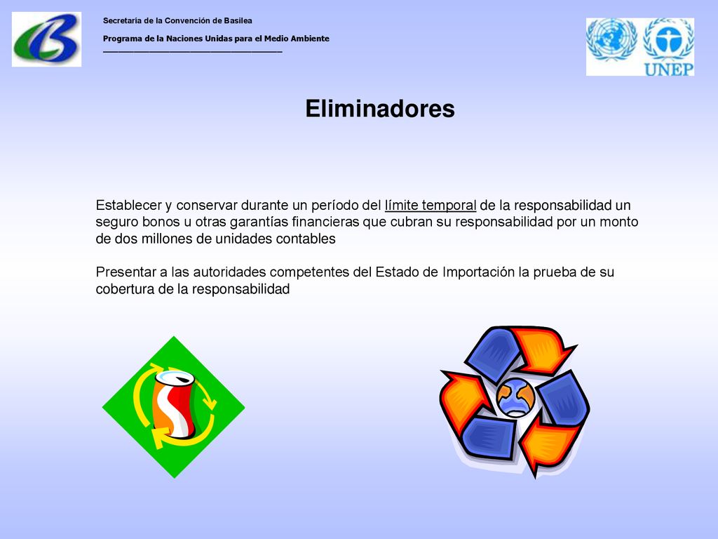 Eliminadores Establecer y conservar durante un período del límite temporal de la responsabilidad un.