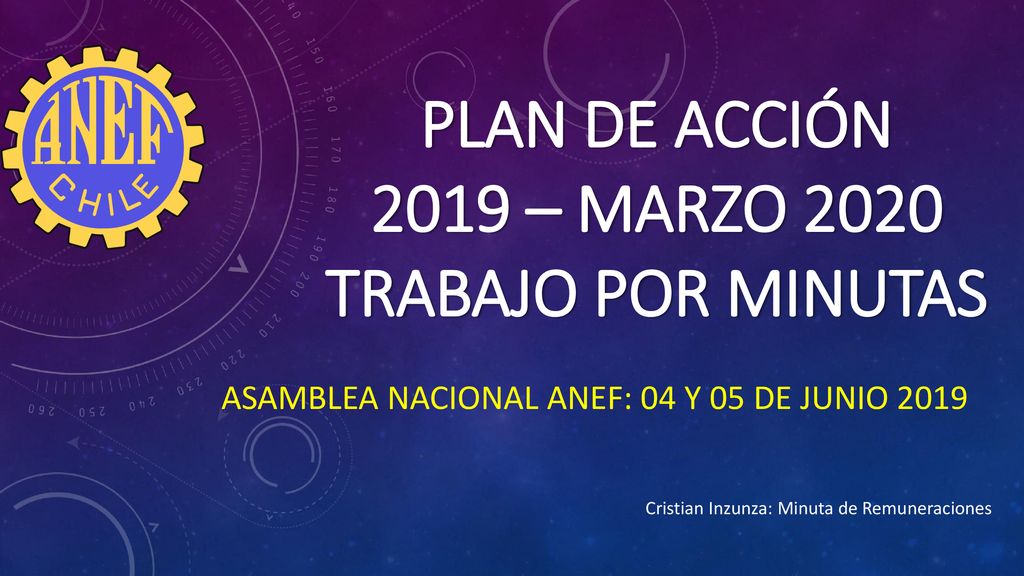 plan de acción 2019 – marzo 2020 Trabajo por minutas