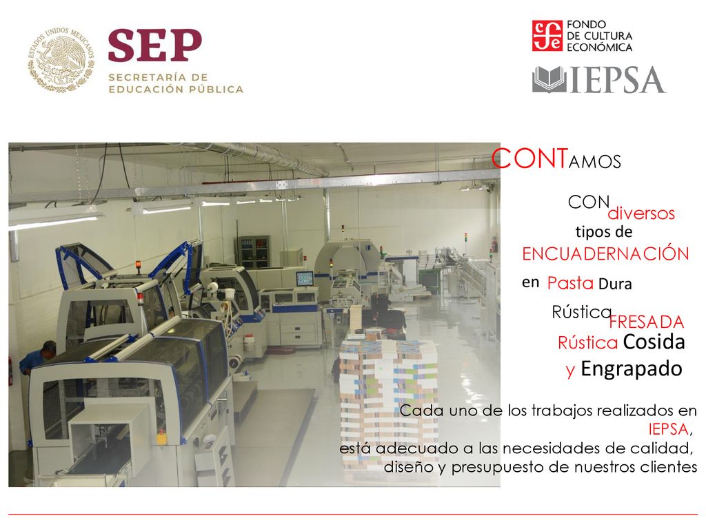 CONT AMOS CON diversos tipos de ENCUADERNACIÓN en Pasta Dura Rústica