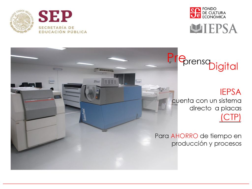 Pre Digital prensa IEPSA (CTP) cuenta con un sistema directo a placas