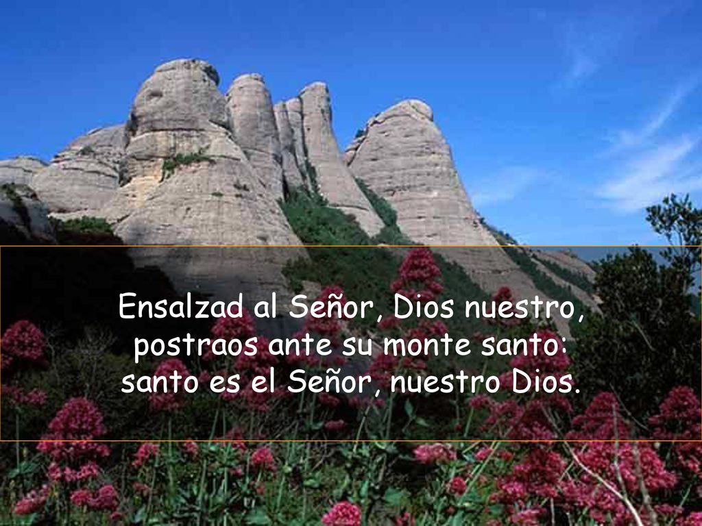 Ensalzad al Señor, Dios nuestro, postraos ante su monte santo: