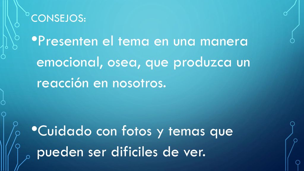 Cuidado con fotos y temas que pueden ser dificiles de ver.