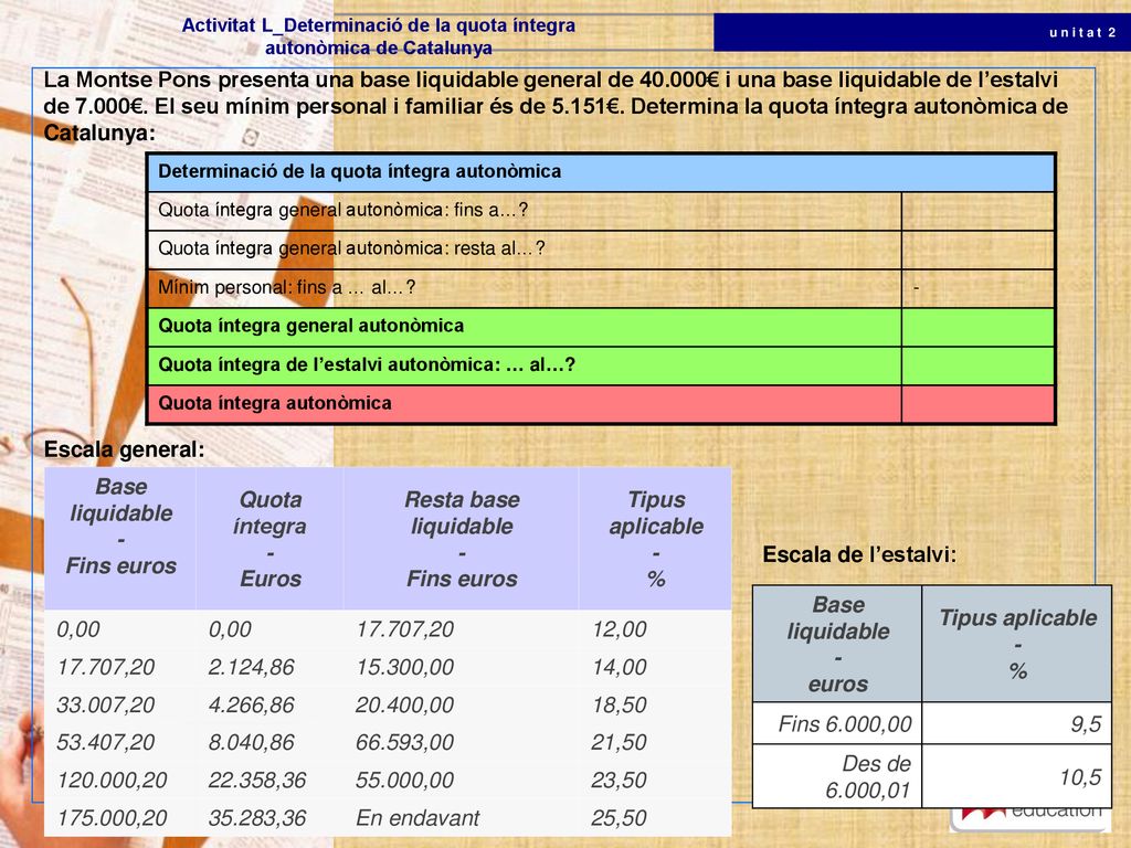 Activitat L_Determinació de la quota íntegra autonòmica de Catalunya