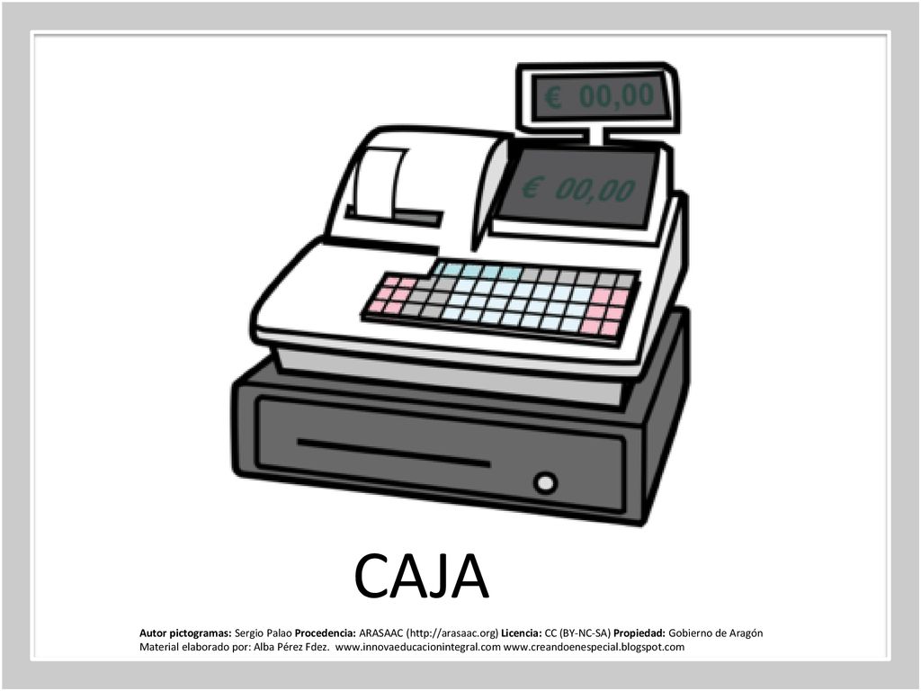 CAJA Autor pictogramas: Sergio Palao Procedencia: ARASAAC (  Licencia: CC (BY-NC-SA) Propiedad: Gobierno de Aragón.