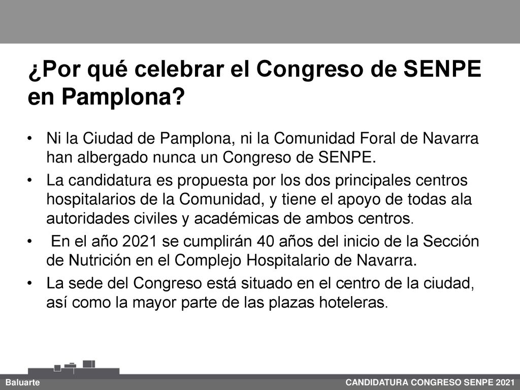 ¿Por qué celebrar el Congreso de SENPE en Pamplona