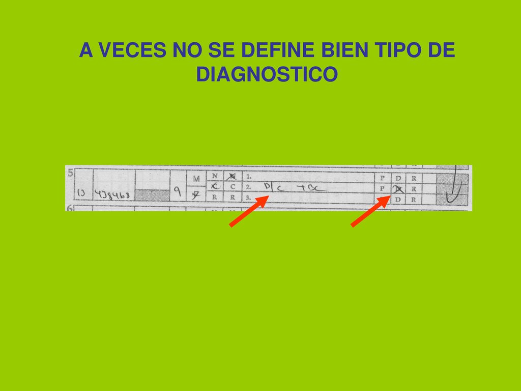A VECES NO SE DEFINE BIEN TIPO DE DIAGNOSTICO