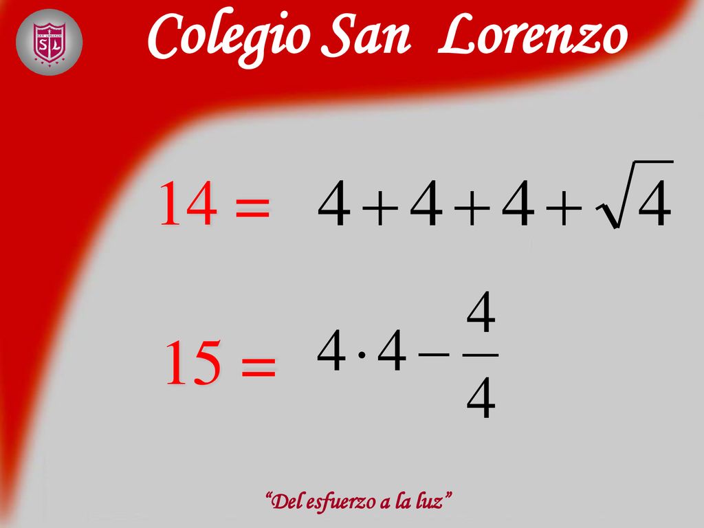 Colegio San Lorenzo 14 = 15 = Del esfuerzo a la luz