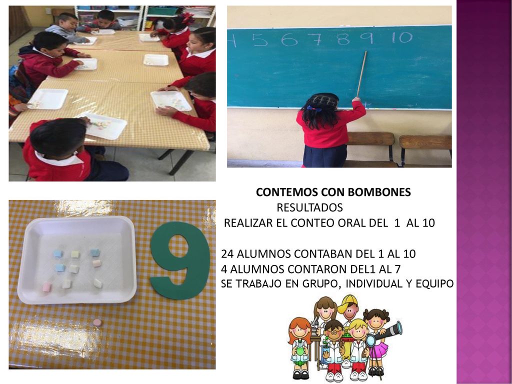 REALIZAR EL CONTEO ORAL DEL 1 AL ALUMNOS CONTABAN DEL 1 AL 10