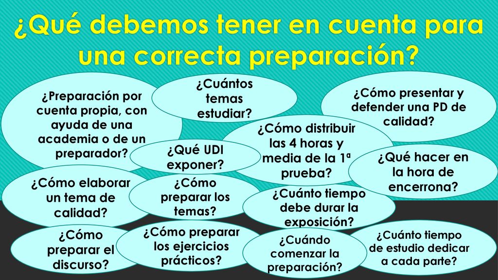 ¿Qué debemos tener en cuenta para una correcta preparación