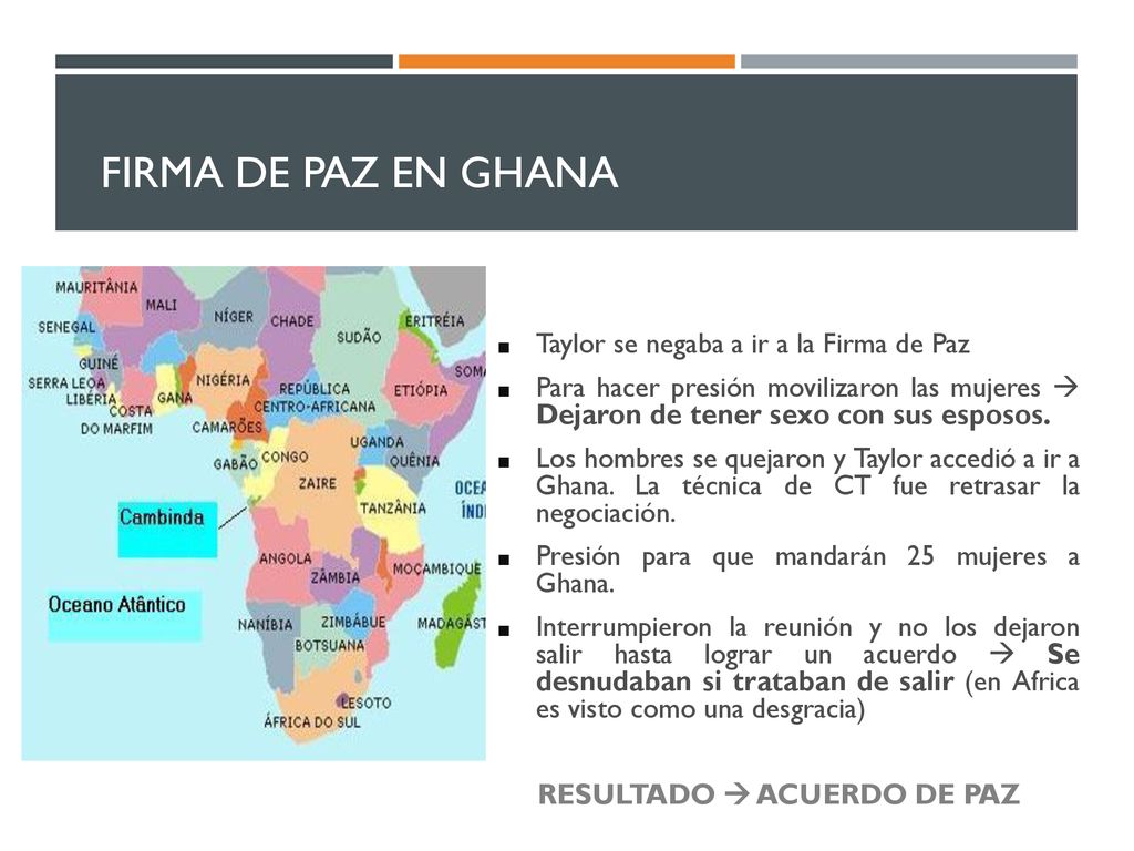 Firma de Paz en Ghana Taylor se negaba a ir a la Firma de Paz