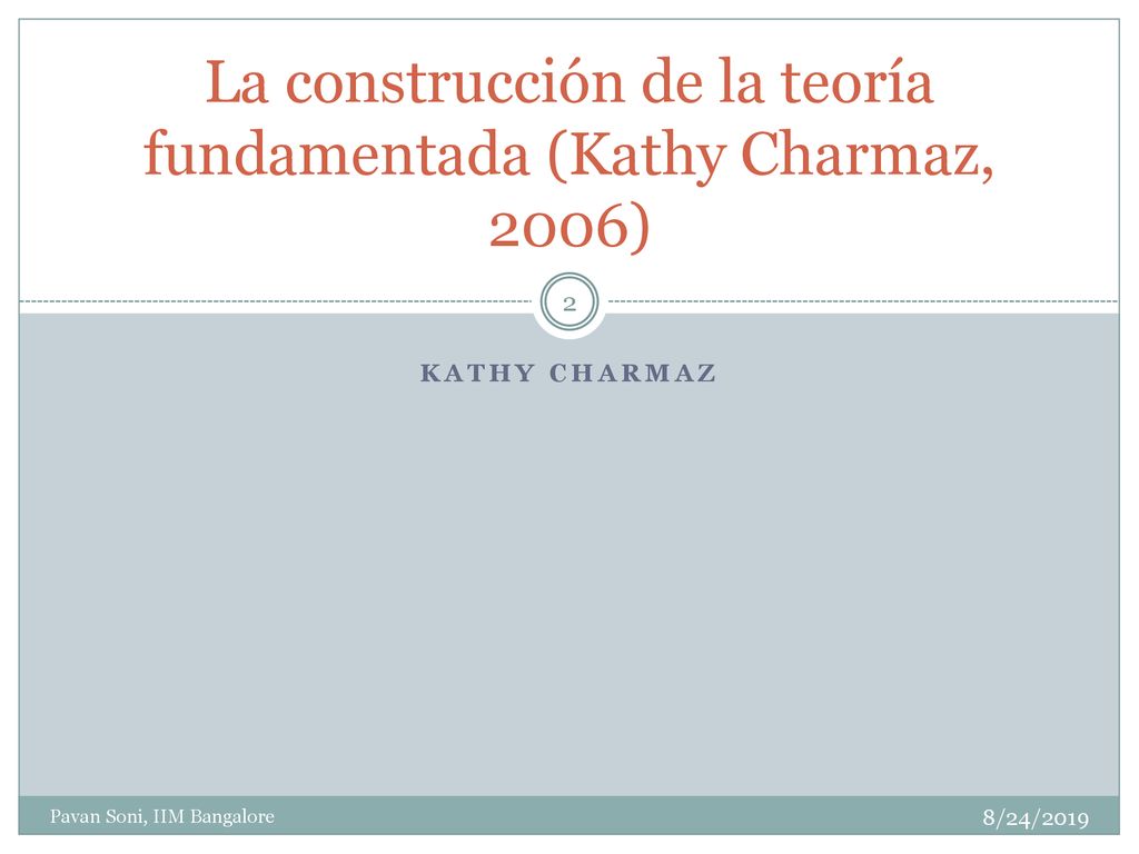 La construcción de la teoría fundamentada (Kathy Charmaz, 2006)