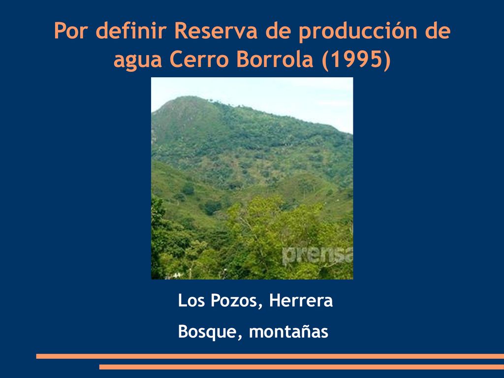 Por definir Reserva de producción de agua Cerro Borrola (1995)