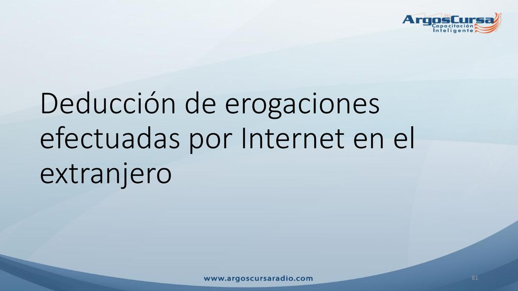 Deducción de erogaciones efectuadas por Internet en el extranjero