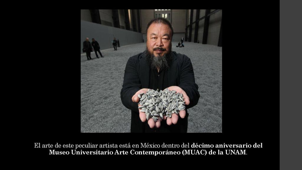 El arte de este peculiar artista está en México dentro del décimo aniversario del Museo Universitario Arte Contemporáneo (MUAC) de la UNAM.