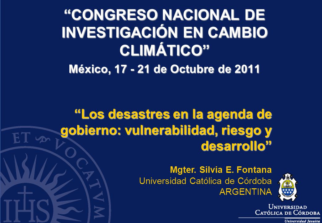 CONGRESO NACIONAL DE INVESTIGACIÓN EN CAMBIO CLIMÁTICO