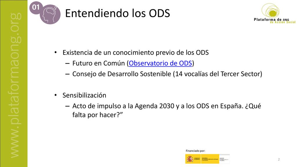 Entendiendo los ODS Existencia de un conocimiento previo de los ODS