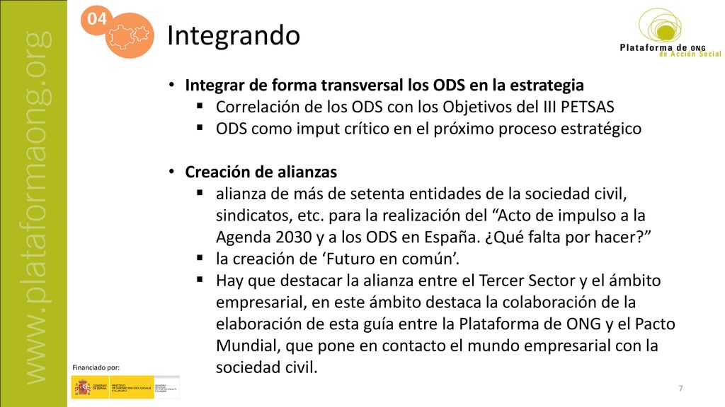 Integrando Integrar de forma transversal los ODS en la estrategia