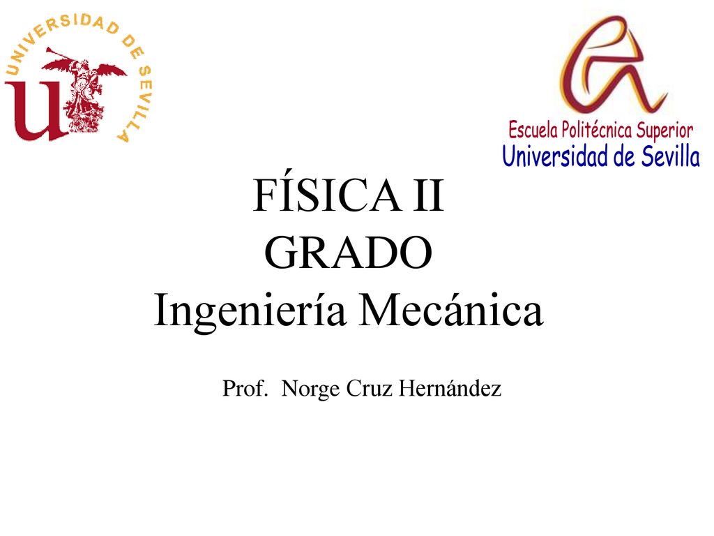 FÍSICA II GRADO Ingeniería Mecánica Prof. Norge Cruz Hernández