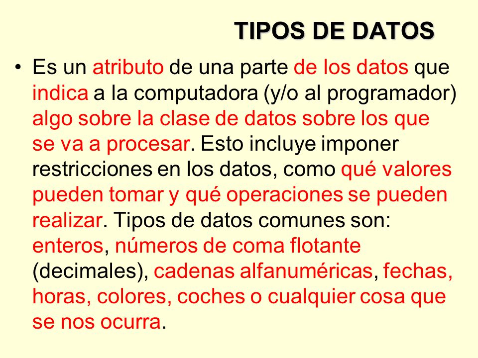 TIPOS DE DATOS