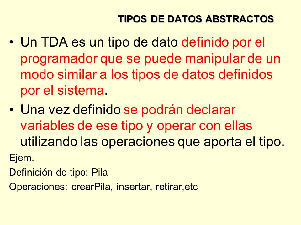 TIPOS DE DATOS ABSTRACTOS