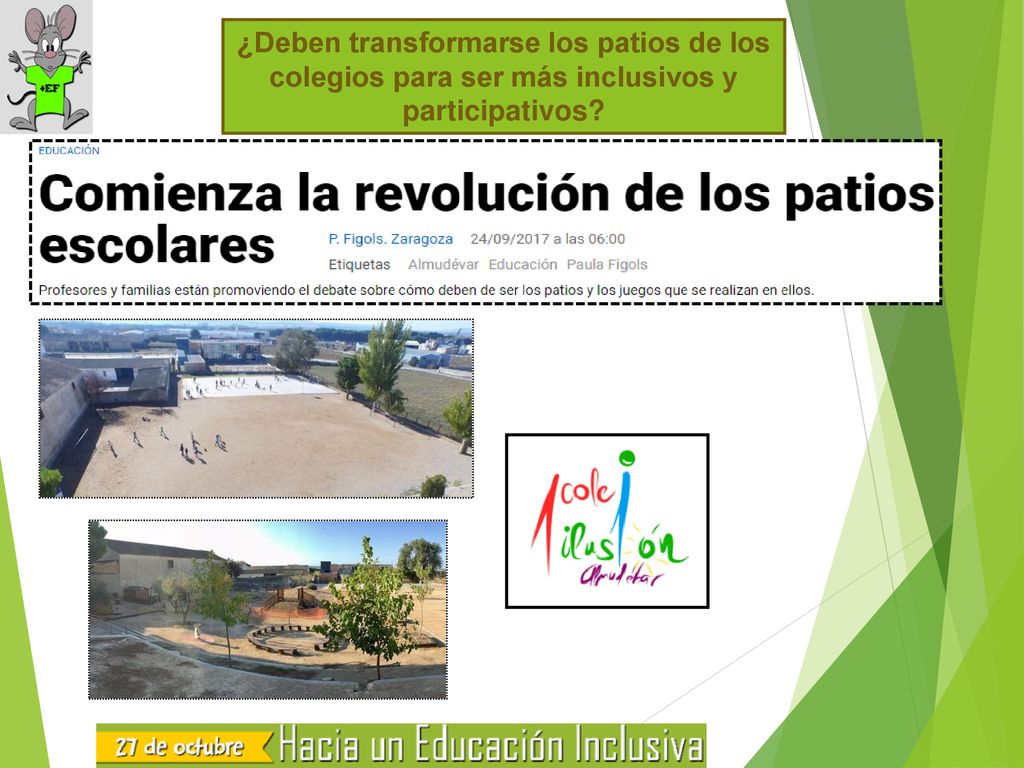 ¿Deben transformarse los patios de los colegios para ser más inclusivos y participativos