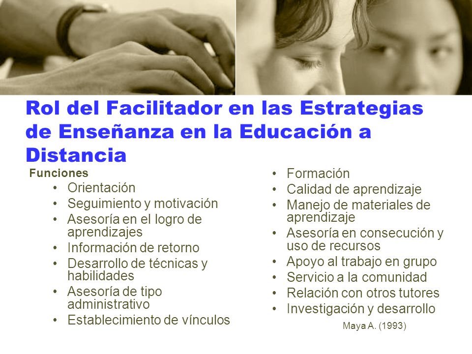 Rol del Facilitador en las Estrategias de Enseñanza en la Educación a Distancia