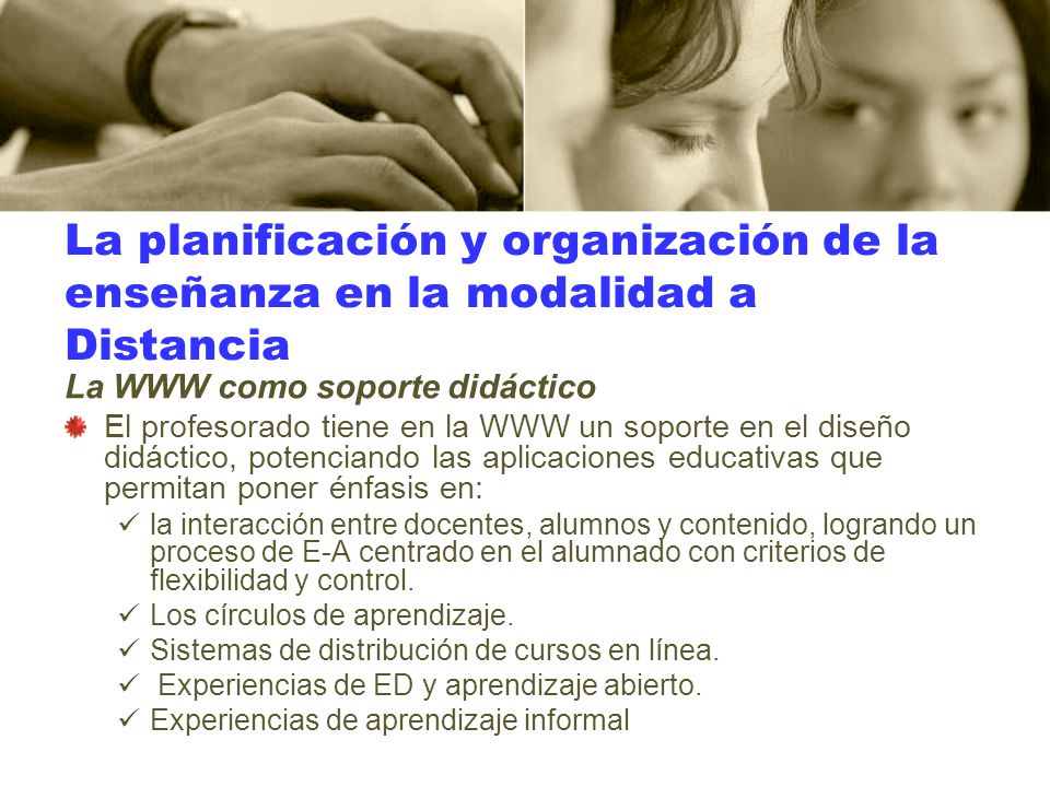 La planificación y organización de la enseñanza en la modalidad a Distancia