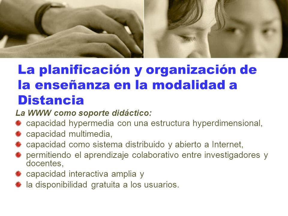 La planificación y organización de la enseñanza en la modalidad a Distancia