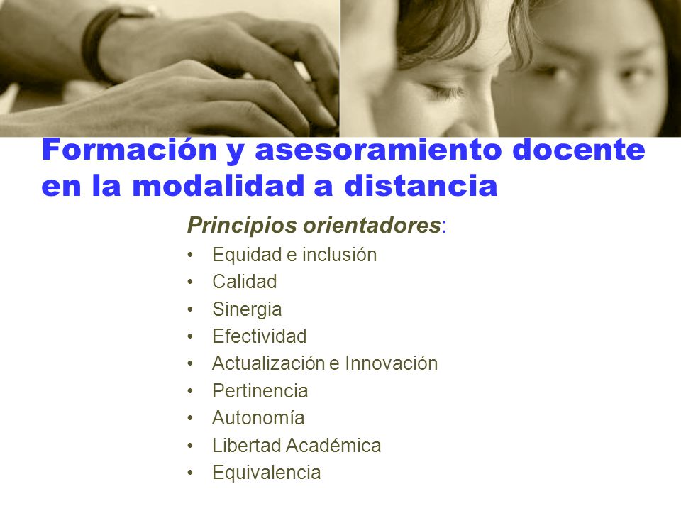 Formación y asesoramiento docente en la modalidad a distancia