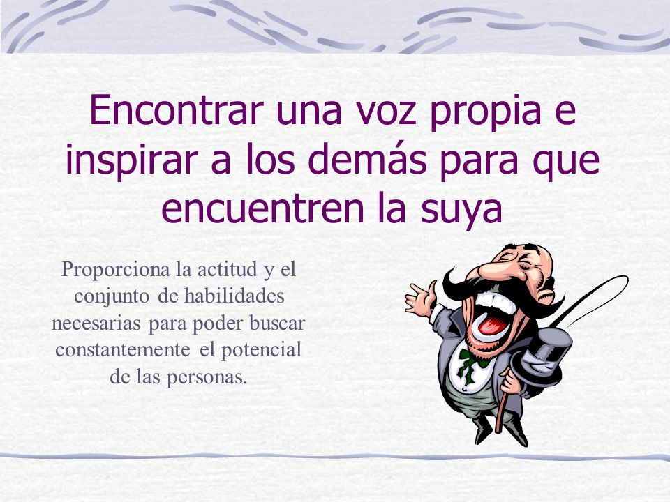 Encontrar una voz propia e inspirar a los demás para que encuentren la suya