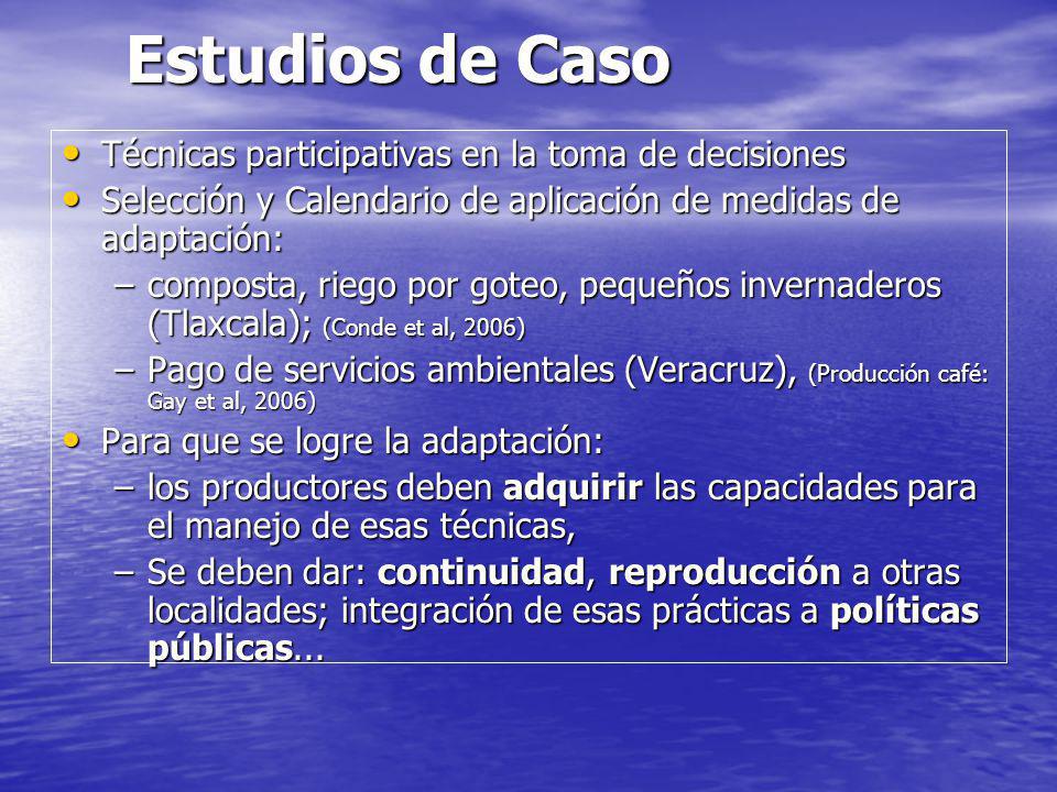 Estudios de Caso Técnicas participativas en la toma de decisiones