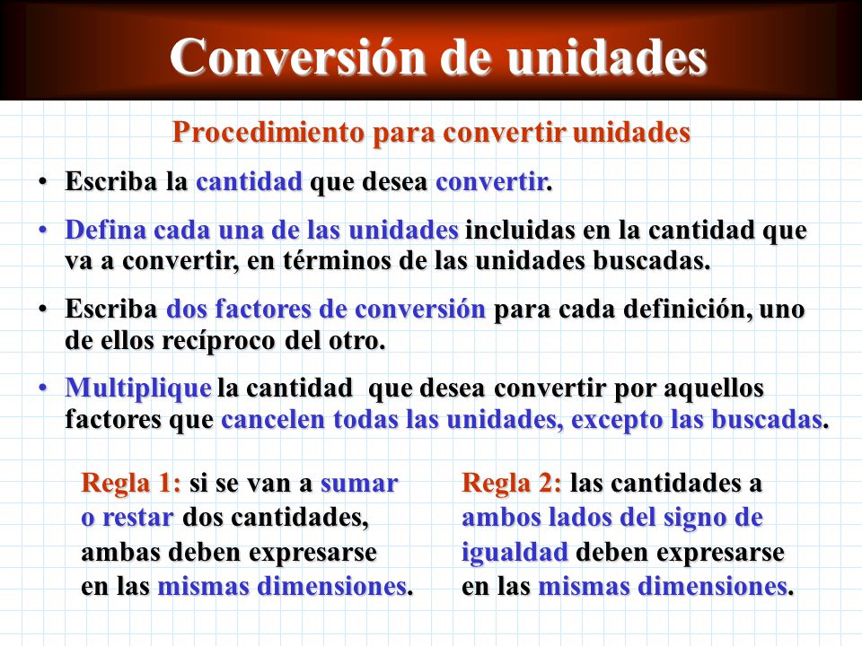 Conversión de unidades