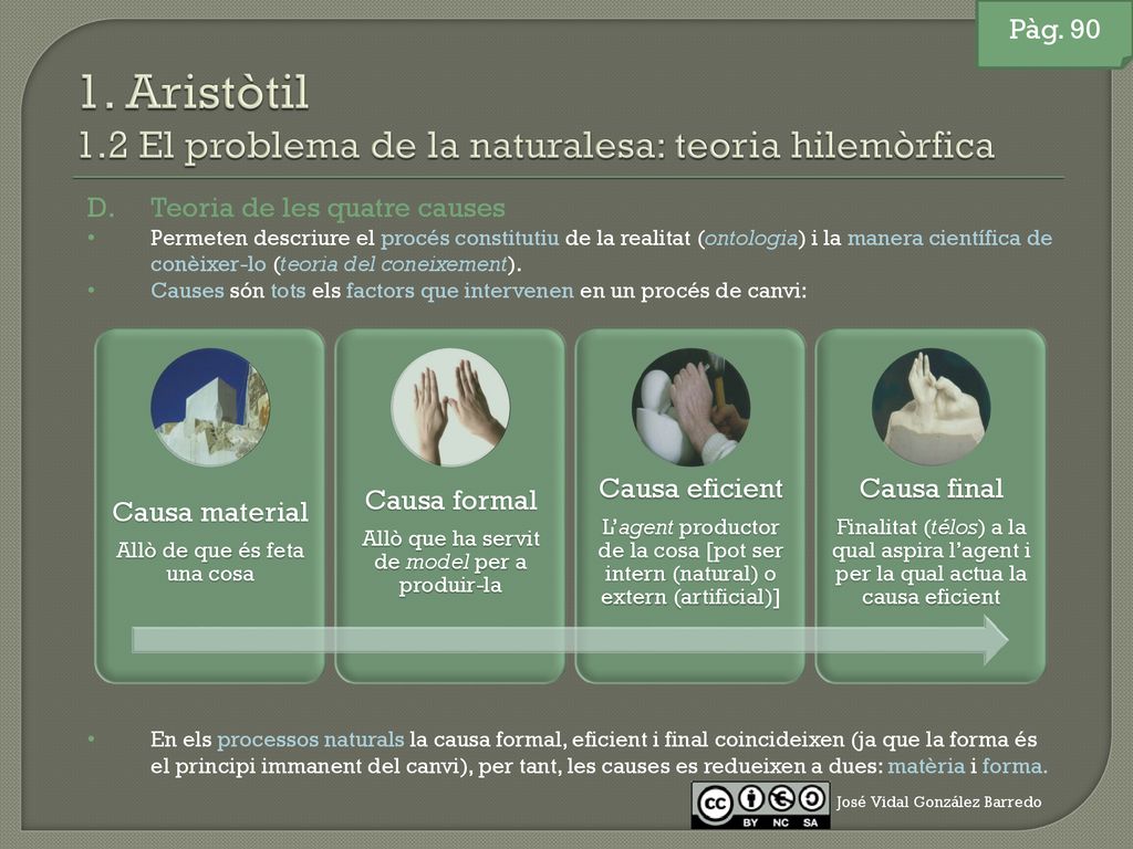 1. Aristòtil 1.2 El problema de la naturalesa: teoria hilemòrfica