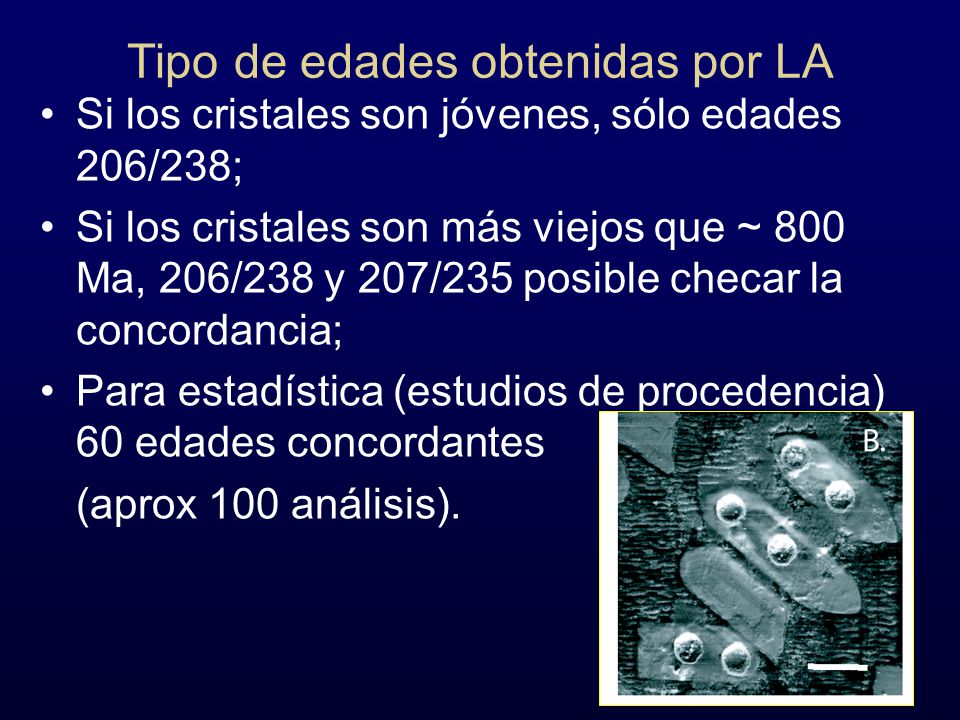 Tipo de edades obtenidas por LA