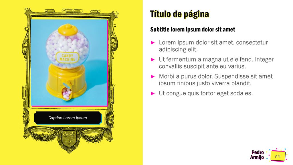 Título de página Subtitle lorem ipsum dolor sit amet