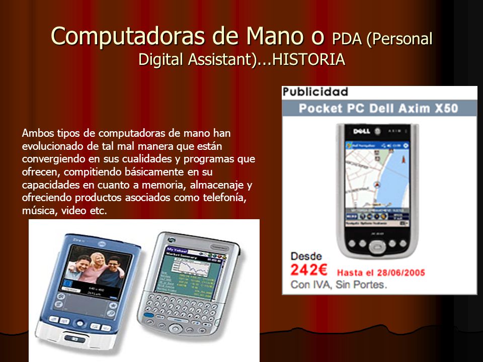Computadoras de Mano o PDA (Personal Digital Assistant) - ppt descargar