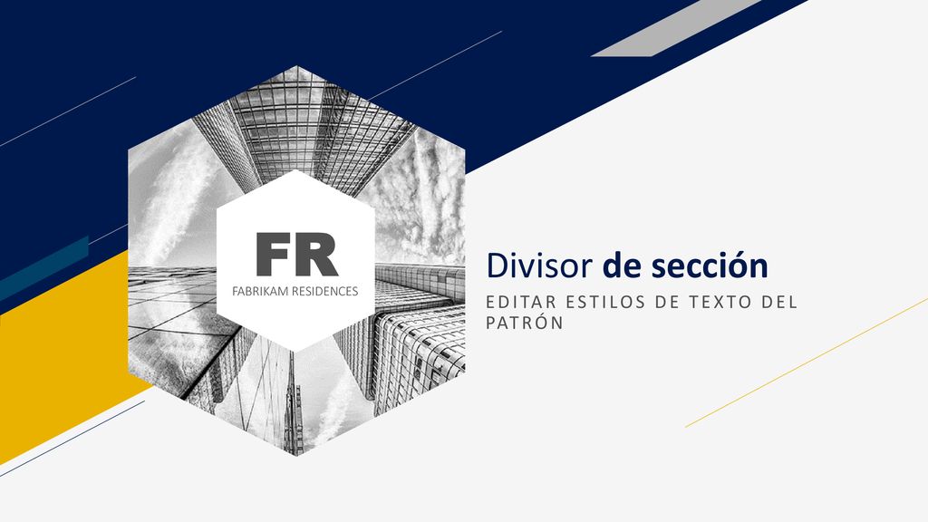 FR Divisor de sección EDITAR ESTILOS DE TEXTO DEL PATRÓN