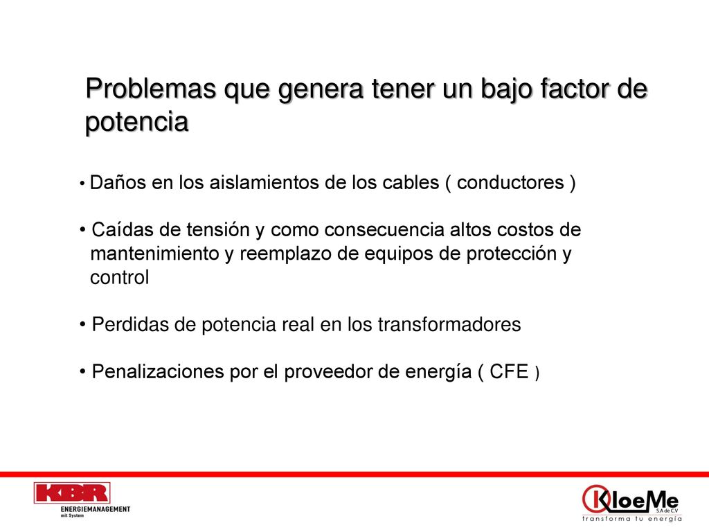 Problemas que genera tener un bajo factor de potencia