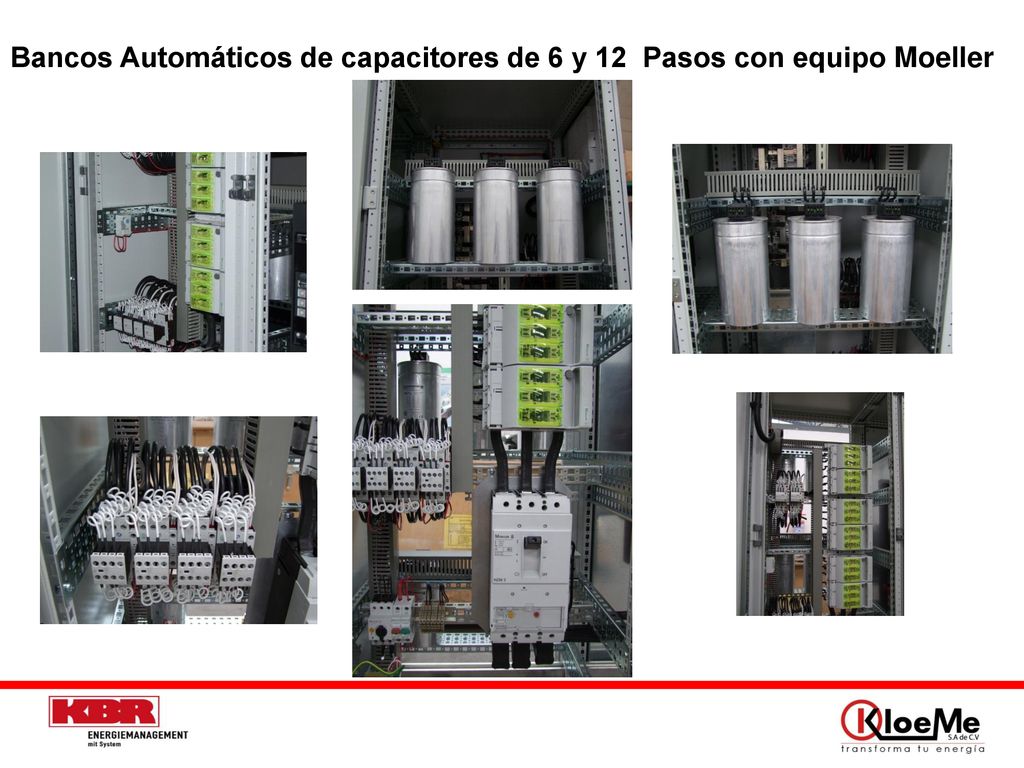 Bancos Automáticos de capacitores de 6 y 12 Pasos con equipo Moeller