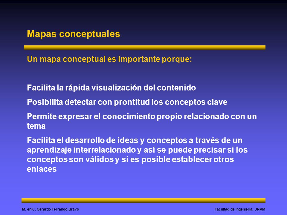 Mapas conceptuales Un mapa conceptual es importante porque: