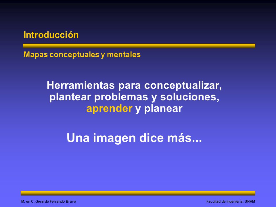 Introducción Mapas conceptuales y mentales. Herramientas para conceptualizar, plantear problemas y soluciones, aprender y planear.