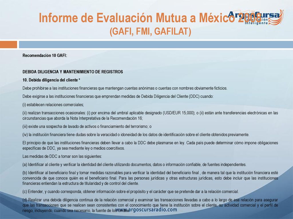 Informe de Evaluación Mutua a México 2008 (GAFI, FMI, GAFILAT)