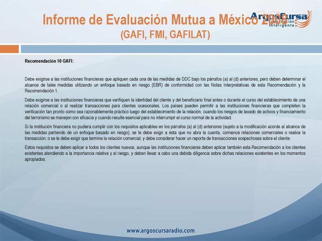 Informe de Evaluación Mutua a México 2008 (GAFI, FMI, GAFILAT)